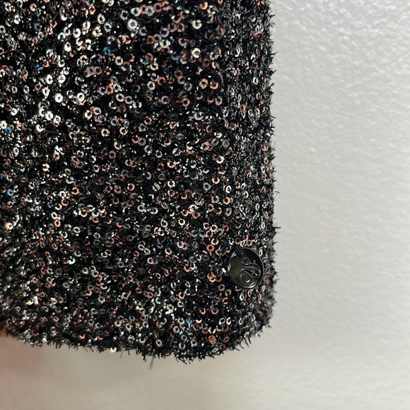 Scotch & Soda Sequins Mini Dress Long Sleeve V-Neck Sheath Sparkle Mini size 34 - Picture 7 of 16